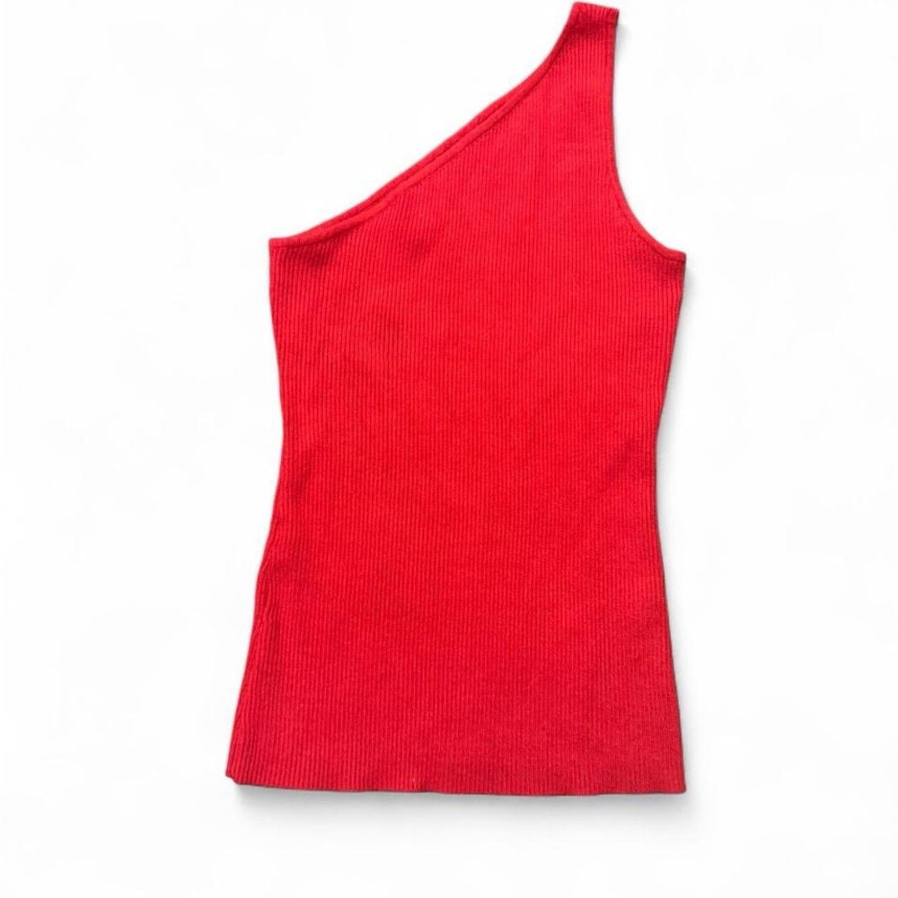 Red One-Shoulder Top - Picture 2 of 3